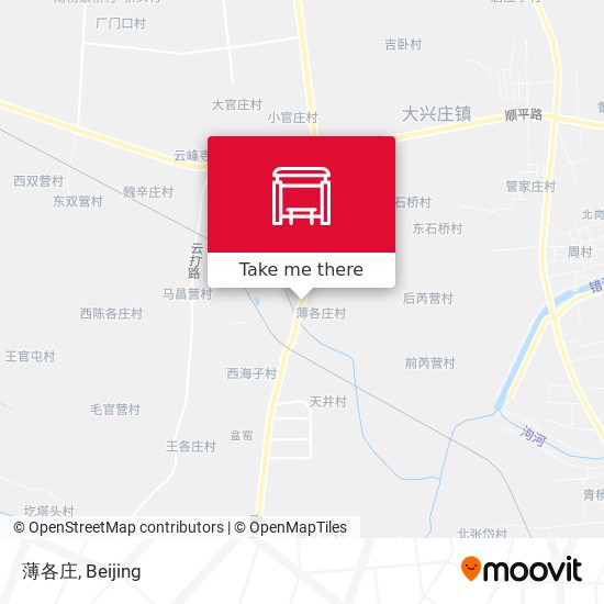 薄各庄 map