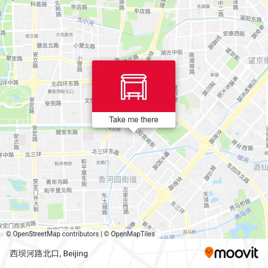 西坝河路北口 map