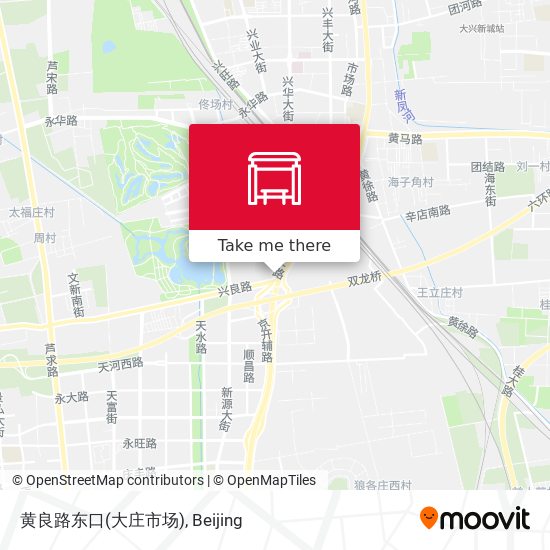 黄良路东口(大庄市场) map