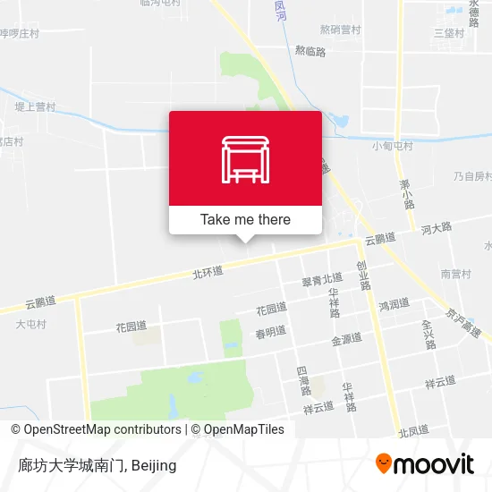 廊坊大学城南门 map
