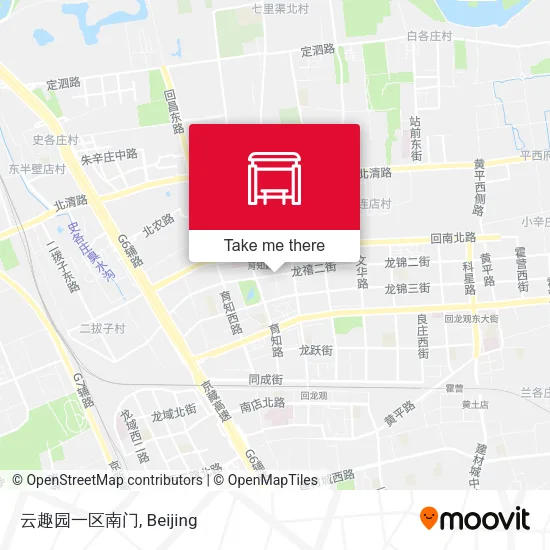 云趣园一区南门 map