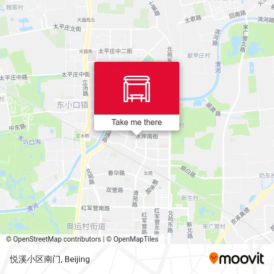 悦溪小区南门 map
