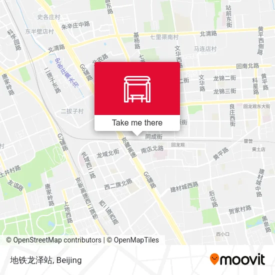 地铁龙泽站 map