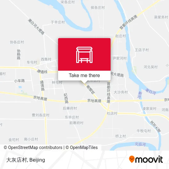 大灰店村 map