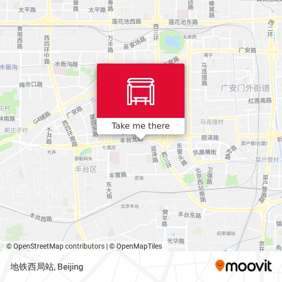 地铁西局站 map