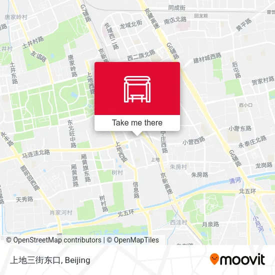 上地三街东口 map