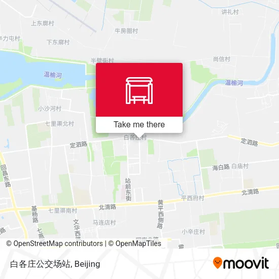 白各庄公交场站 map