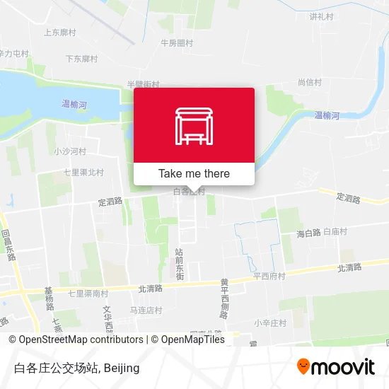 白各庄公交场站 map