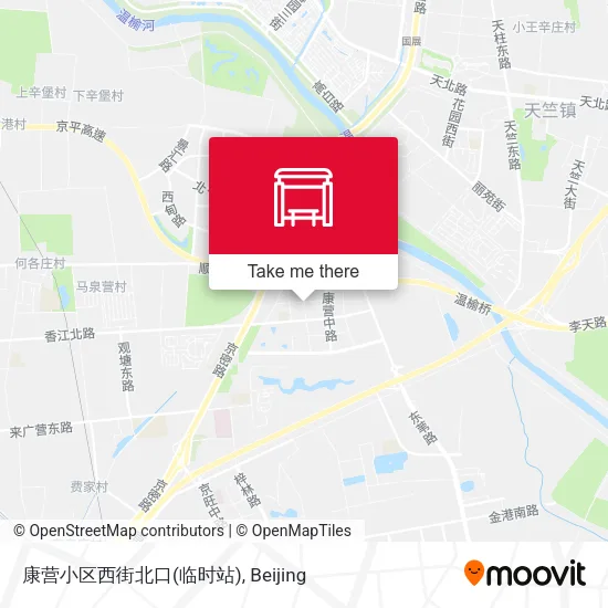 康营小区西街北口(临时站) map
