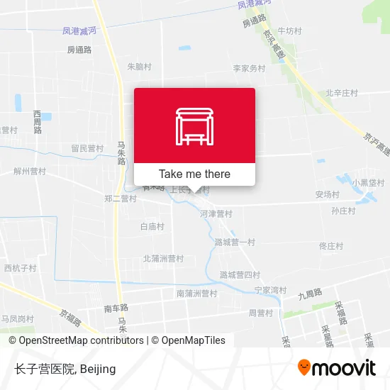 长子营医院 map
