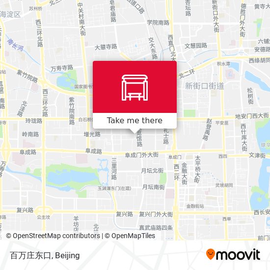 百万庄东口 map