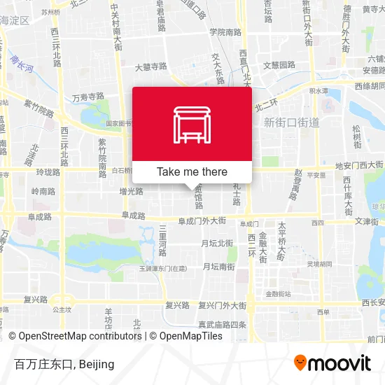 百万庄东口 map