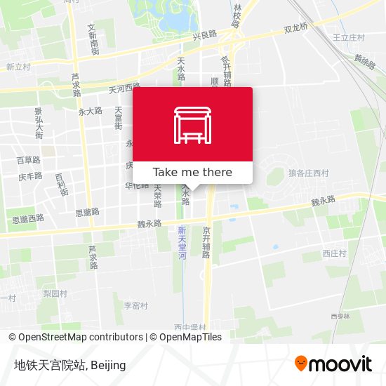地铁天宫院站 map