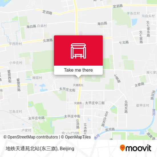 地铁天通苑北站(东三旗) map