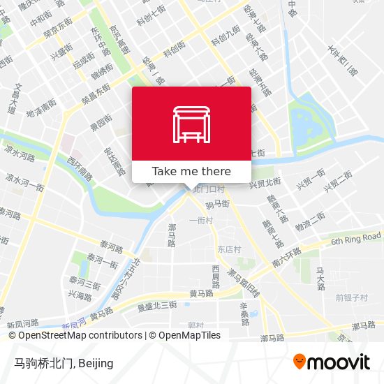 马驹桥北门 map