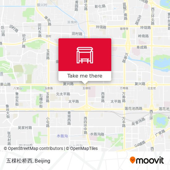 五棵松桥西 map