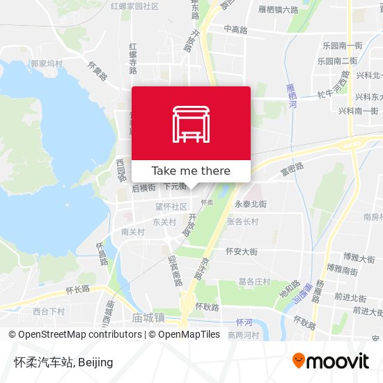 怀柔汽车站 map
