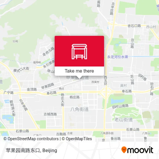 苹果园南路东口 map