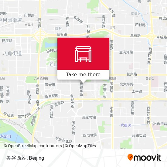 鲁谷西站 map