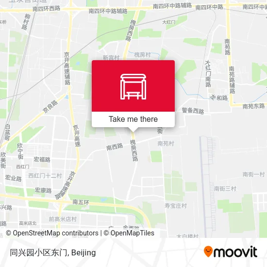 同兴园小区东门 map