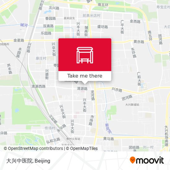 大兴中医院 map