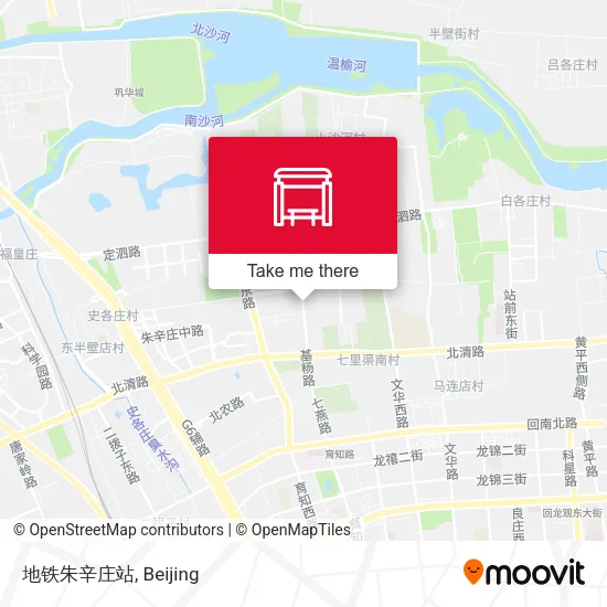 地铁朱辛庄站 map