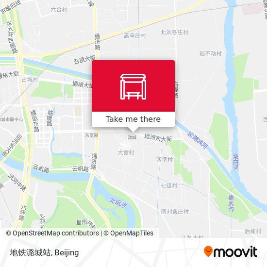 地铁潞城站 map