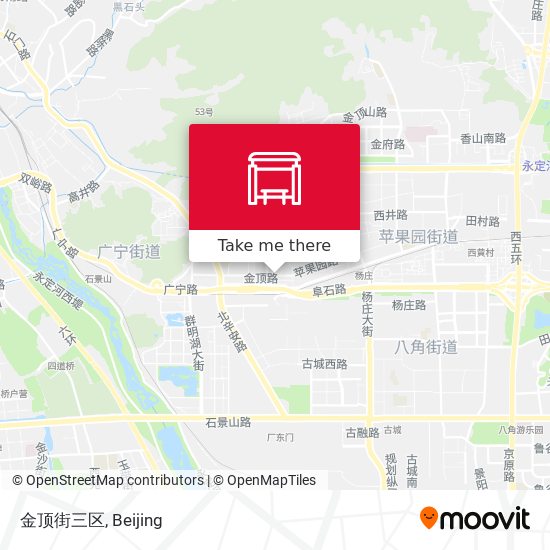 金顶街三区 map