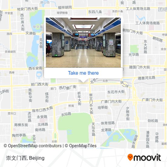 崇文门西 map