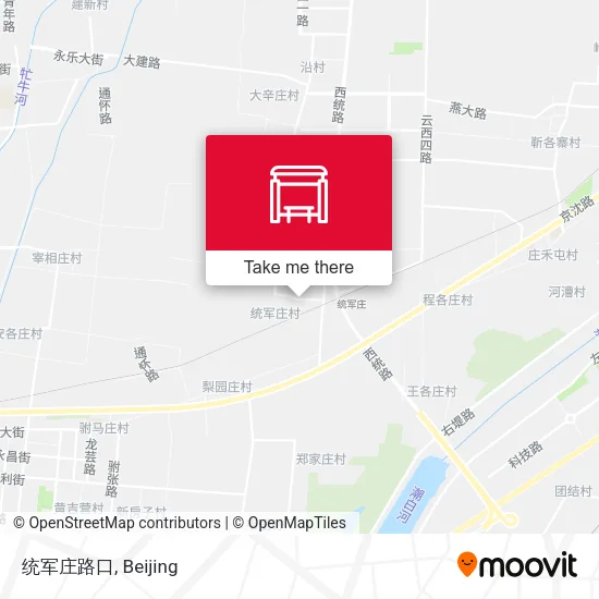 统军庄路口 map
