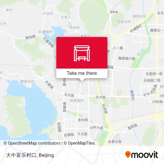 大中富乐村口 map
