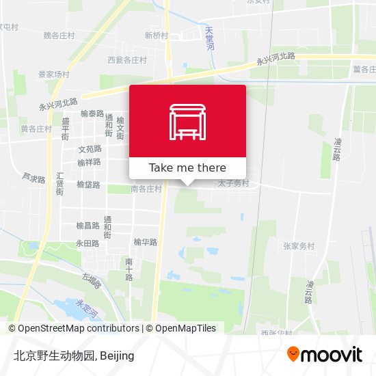 北京野生动物园 map