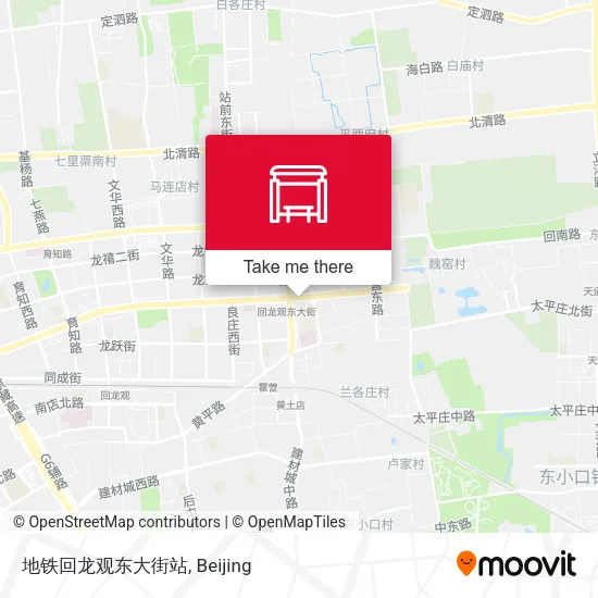 地铁回龙观东大街站 map