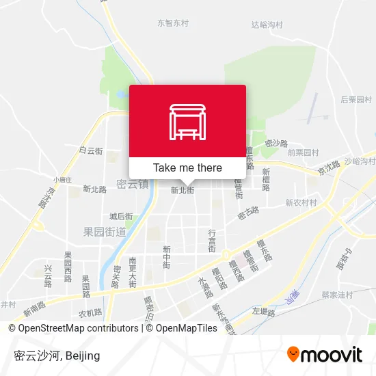 密云沙河 map