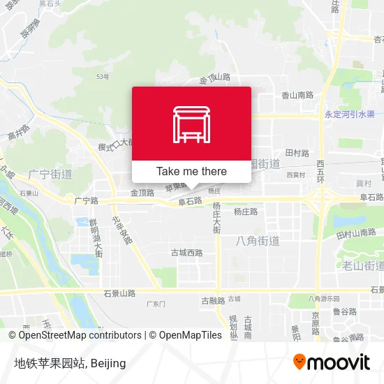 地铁苹果园站 map