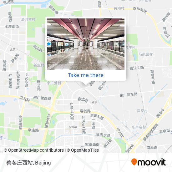 善各庄西站 map