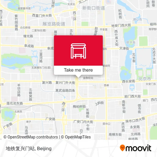 地铁复兴门站 map