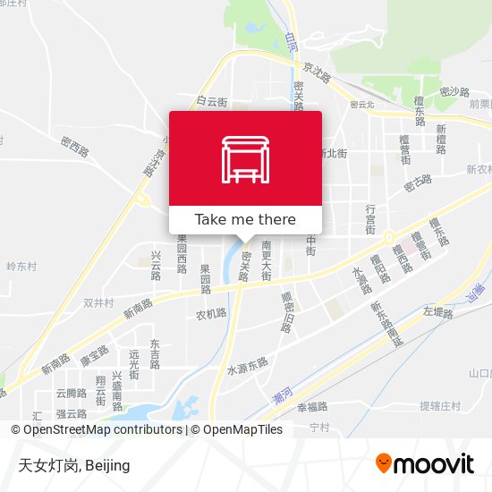 天女灯岗 map
