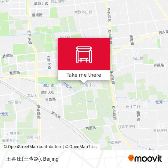 王各庄(王查路) map