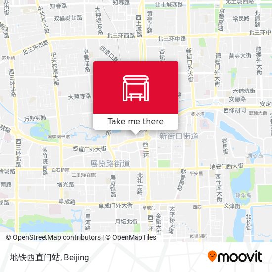 地铁西直门站 map