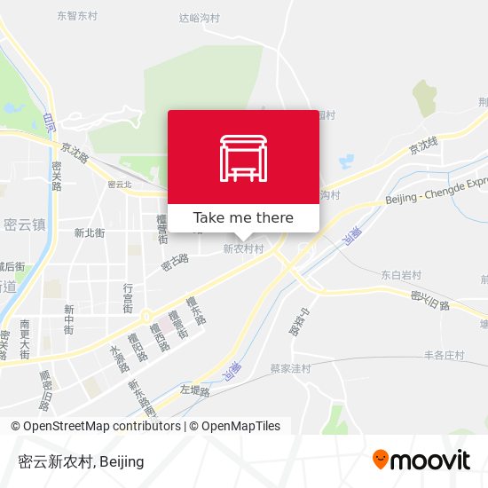 密云新农村 map