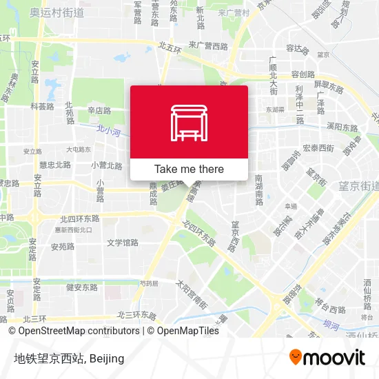 地铁望京西站 map