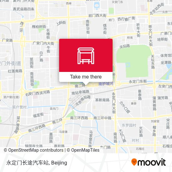 永定门长途汽车站 map