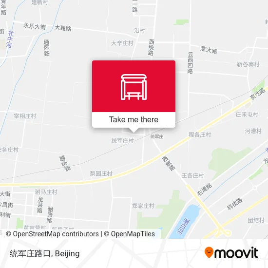 统军庄路口 map