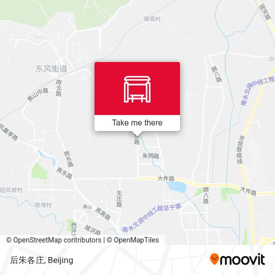 后朱各庄 map