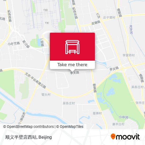 顺义半壁店西站 map