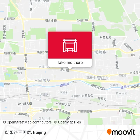 朝阳路三间房 map