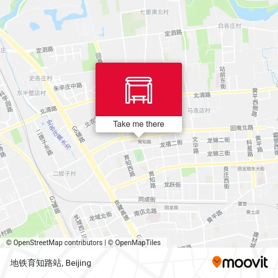 地铁育知路站 map