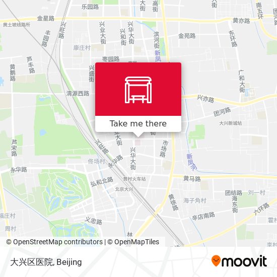大兴区医院 map