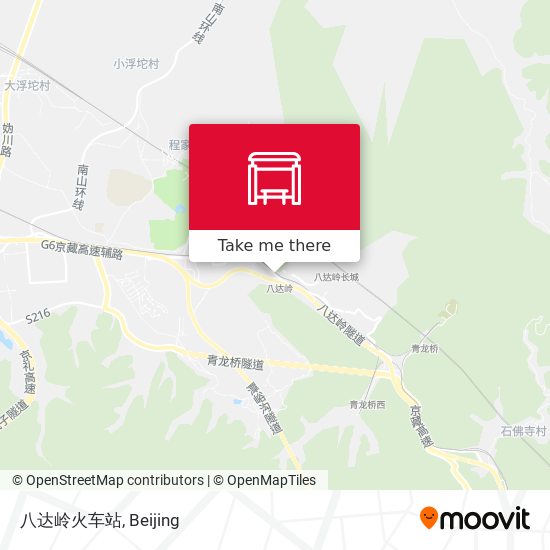 八达岭火车站 map